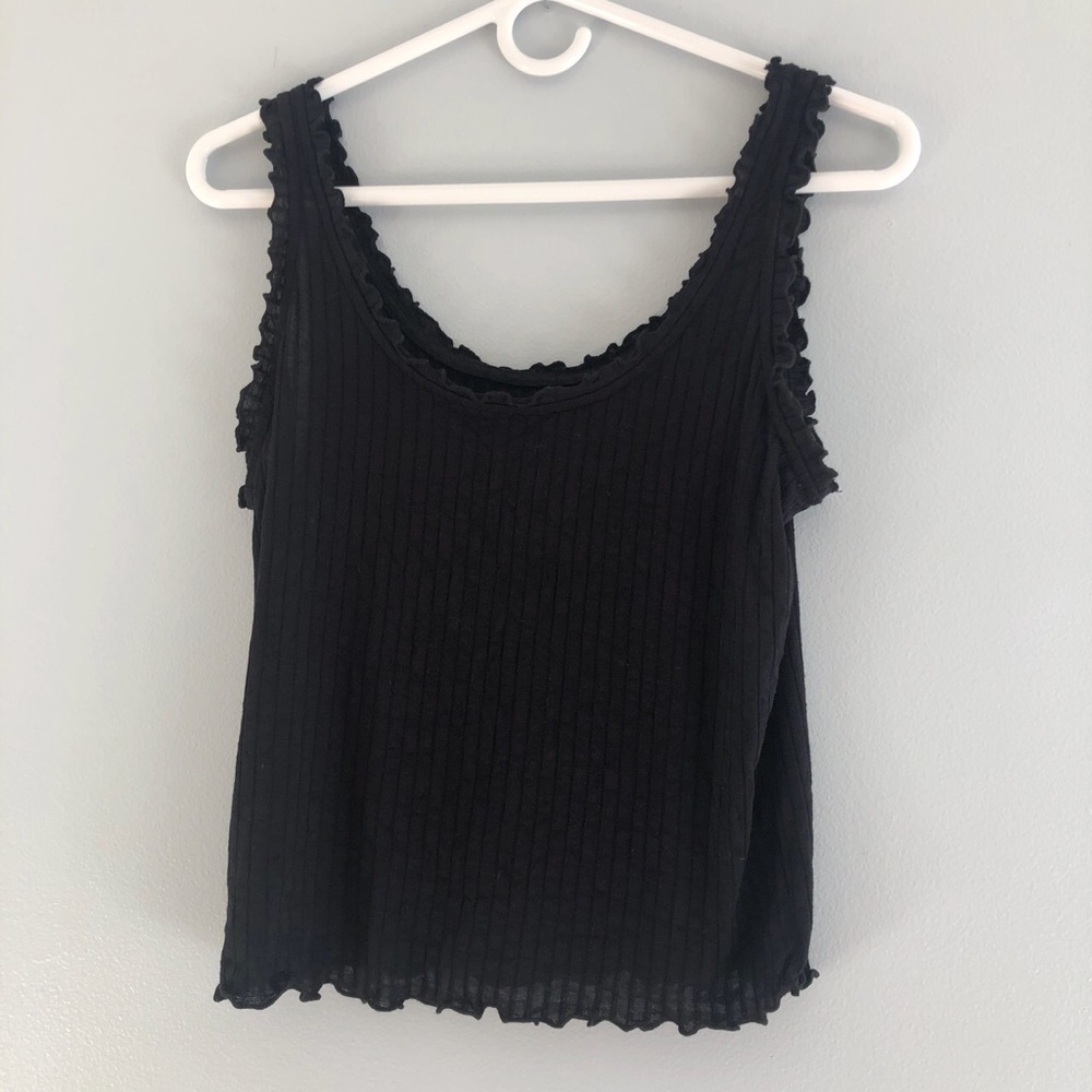Urban Outfitters Cropped Lettuce Edge Tank